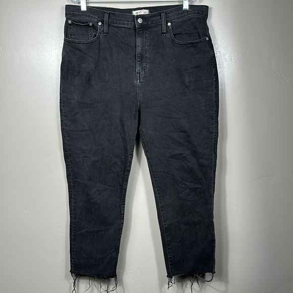 Madewell The High-Rise Slim Boyjean in Lunar Wash Black Size 32 - Picture 3 of 7